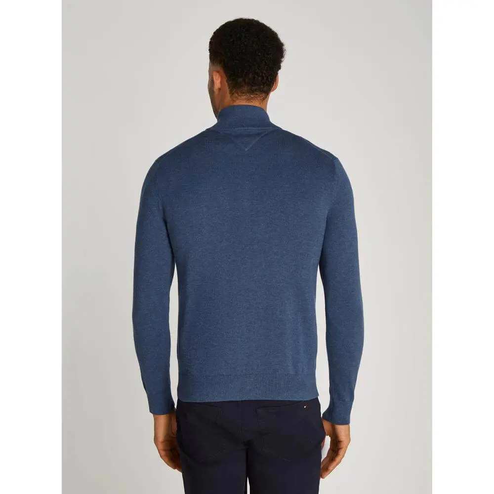 Tommy Hilfiger Flag Embroidery Quarter-Zip Jumper